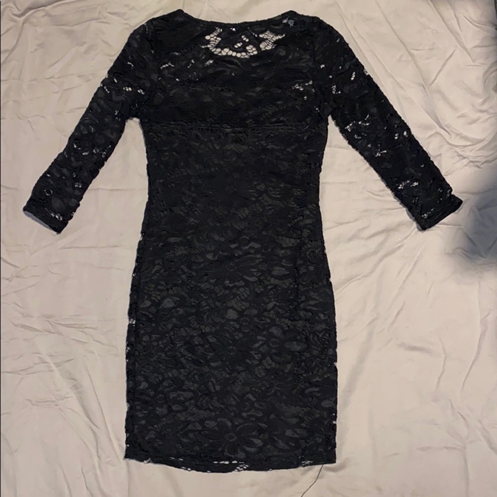 ⚫️ BLACK AMBIANCE MINI DRESS - Picture 4 of 5